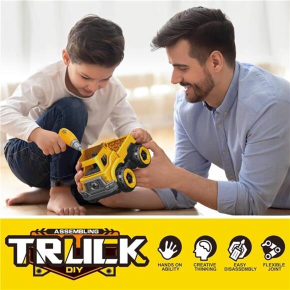 4-in-1 Take Apart Car Toys for Boys DIY Engineering Construction Truck Toy - Picture 7 of 8
